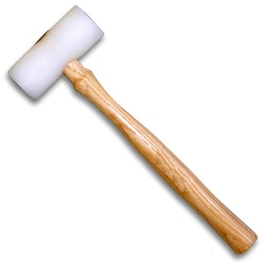 Martillo plano de nailon con cabeza grande de 2 pulgadas, mazo de plástico para conformado y abocardado, para metalistería, con mango de madera, para conformado y abocardado de metal y alambre - Product Image 2