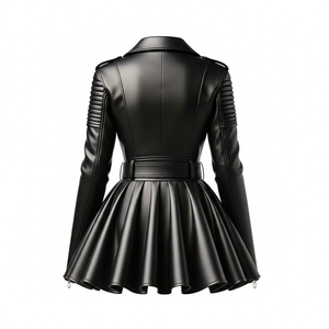 Veste universitaire d'hiver pour femme en laine tricotée/nylon respirante, imperméable, écologique, manches longues, col amovible pour doublure - Product Image 2