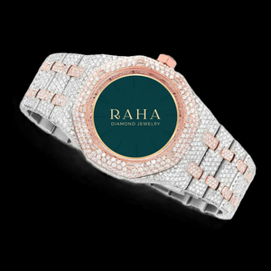 Reloj de Lujo de Cuarzo para Hombre, Acero Inoxidable, Esfera con Diamantes Moissanite, Cronógrafo, 10 Bar - Product Image 3