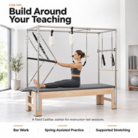 Équipement de Pilates directement de l'usine, repose-tête réglable, table de trapèze Cadillac en érable massif pour les centres de formation des enseignants