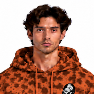 Burnt <b>Orange</b> Leopard Print Winter <b>Hoodie</b> Heavyweight Fleece Pullover Sweatshirt Oversized Fit Kangaroo Pocket Casual Streetwear - Product Image 3