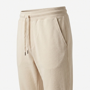Beige Fleece <b>Sherpa</b> <b>Jogger</b> Pants Elastic Waist Breathable Soft Warm Casual Winter Home Wear - Product Image 2