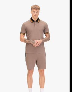 Trendy Premium <b>Knitted</b> Polyester/Cotton OEM Mens Summer 2-Piece T-Shirt Shorts <b>Set</b> Breathable Solid Casual Digital Printed - Product Image 1