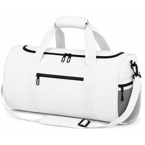 Sac de sport Oxford blanc, forme ovale, double poignée, fermeture éclair, plusieurs compartiments, résistant à l'eau, pour voyage, sport, gym - Product Image 1