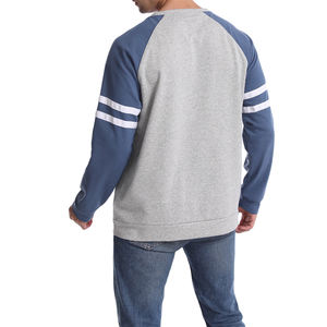 Relax Fit Men's Sweatshirt <b>Jumper</b> <b>Pullover</b> Work Top Crew Neck <b>Pullover</b> Patchwork Sweatshirt Classic Contrast Color <b>Jumper</b> - Product Image 2