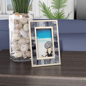 Cadre photo en mosaïque d'os bleu fait main - Léger et durable - Product Image 3