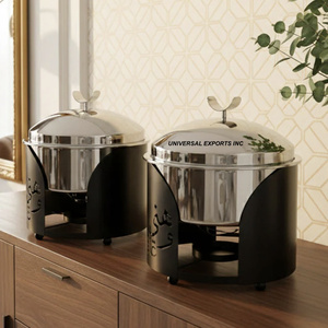 Olla de Acero Inoxidable con Acabado Mate, Redonda, para Calentar Alimentos, Utensilio de Cocina, Cazuela Clásica, Elegante, de Diseño Metálico - Product Image 6