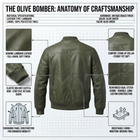 Veste bomber en cuir pleine couleur avec fermeture éclair intégrale, qualité supérieure, pour adultes