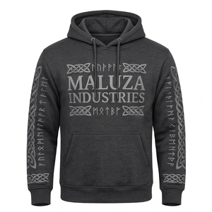 Sweat à capuche streetwear ample personnalisé en polaire respirante 220g en polyester, avec broderie et imprimé, délavage minéral vintage, grammage lourd - Product Image 1