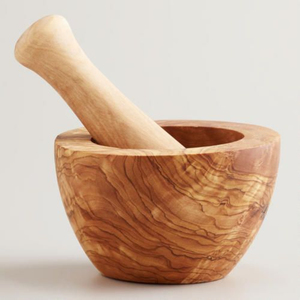 Wood Mortar and Pestle Set Natural Grain Spice <b>Grinder</b> Eco-Friendly Wooden <b>Herb</b> Crusher for Kitchen Home Decor & Culinary Use - Product Image 5