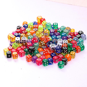 Dés polyédriques irréguliers transparents en acrylique personnalisés en usine pour divers jeux de cartes et de société, mini dés de jeu - Product Image 4