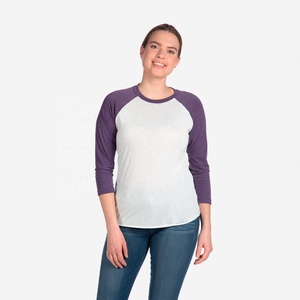 เสื้อเบลาส์แขน3/4สำหรับผู้หญิงเสื้อแร็กแลนแขน3/4เสื้อแร็กแลนสีขาวและเสื้อเบสบอลระบายอากาศได้ดี - Product Image 1