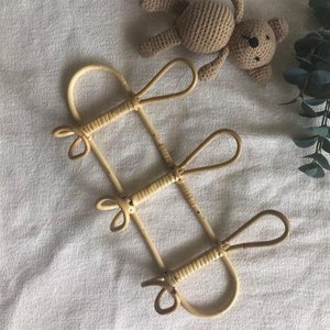 Handmade Rattan <b>Wall</b> Hook Rack Natural Woven Coat Hat Bag Holder <b>Wall</b> Mounted Organizer for Entryway Bedroom Nursery Decor - Product Image 6