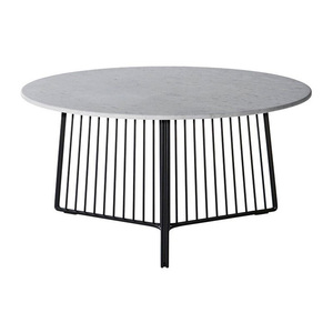 Decorative Modern Unique Design Marble Top Coffee <b>Table</b> with Designer <b>Iron</b> Structure for Luxury Home Decor - Product Image 6