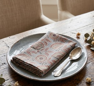 Serviette en coton imprimée rectangulaire de style vintage, décoration de table faite à la main, 1 pièce - Product Image 2
