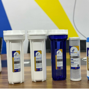 Boîtier de filtre à eau en gros pour purificateur d'eau potable, boîtier facile à installer de 10 pouces pour usage domestique, en plastique transparent bleu - Product Image 6