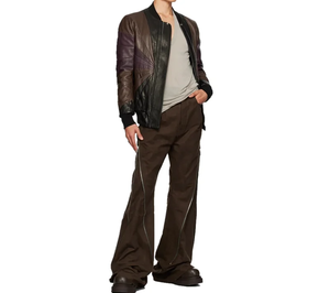 Article populaire : Pantalon banane pour homme en sergé de coton biologique, à taille haute avec passants de ceinture et panneau d'extension zippé innovant - Product Image 6