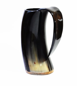 Taza de Cuerno de Búfalo Ecológica Hecha a Mano, Pulida, de 500 ml, Moderna, de Alta Calidad, con Tacto Real, Personalizable con Logotipo, Artesanal y Natural - Product Image 4
