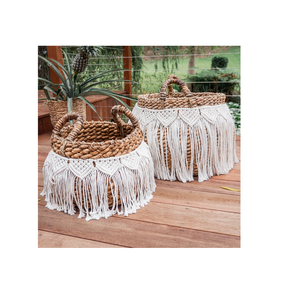 Cesta de Macramé Hecha a Mano de Algodón para Compras, Diseño Artístico Decorativo para Tiendas de Conveniencia, Disponible en Tamaños Personalizados - Product Image 1