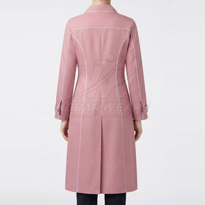 Medical <b>Doctor</b> Lab <b>Coat</b> for Women Fitted Construction Professional Workwear Long Sleeve Front Closure With Functional Storage - Product Image 6