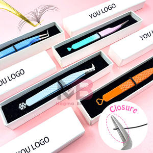 Pinces à cils de toutes formes, couleur unie, pour volume russe, outil de maquillage de haute qualité pour femmes, avec emballage personnalisé - Product Image 4