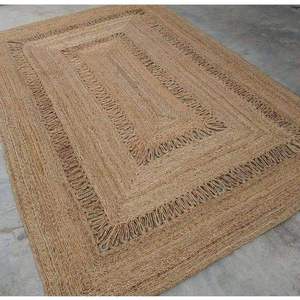 Handwoven <b>Round</b> <b>Jute</b> Floor Carpet Braided Reversible Natural Fiber <b>Rug</b> For Home Decor Wholesale Supply - Product Image 4