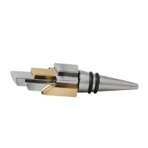 Tapón de Botella de Estilo Moderno con Acabado en Oro y Plata, Forma Personalizada, para Bar, Hotel, Hogar, Fiesta, Suministros al por Mayor de la India - Product Image 4