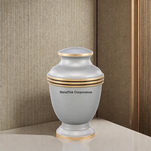 Urna de Metal de aleación de alta calidad Golden Triband para adultos, ceremonia conmemorativa, cenizas, suministros funerarios, urnas de lujo de estilo americano - Product Image 5