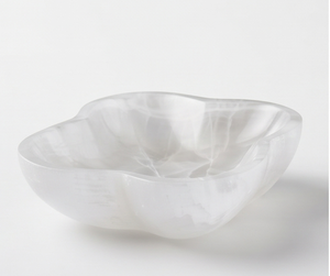 Bol décoratif en résine blanche brillante, fait main, finition brillante, centre de table élégant, accent de table raffiné pour la maison, la cuisine, le salon - Product Image 1