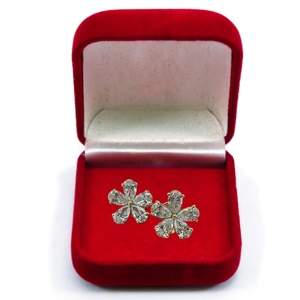Boucles d'oreilles en or jaune 14 carats certifiées IGI, diamants de laboratoire CVD taille poire, couleur F, pureté VS1, 3 grammes, collection de bijoux fins pour femmes, cadeau de luxe - Product Image 1