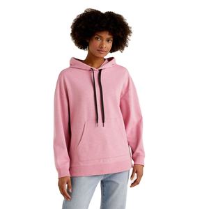 Sudadera con capucha de gran tamaño de manga larga para mujer, Jersey completo con logotipo personalizado y forro polar francés hecho de poliéster, algodón, teñido liso coreano - Product Image 1