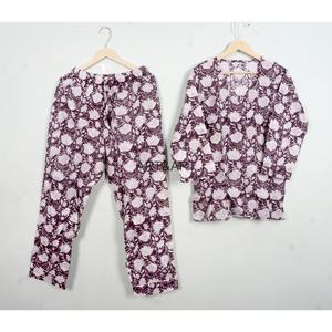 Conjunto de Pijama 100% Algodón de Alta Calidad para Verano y Otoño, Secado Rápido, Transpirable, Ropa de Estar Cómoda con Estampado Floral, Venta al Por Mayor para Primavera - Product Image 5