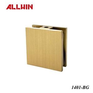 ตัวหนีบกระจกห้องอาบน้ำทรงสี่เหลี่ยมขนาด 51 x 51 มม. ขอบเคลือบ PVD สีทองขัดเงา วัสดุทองเหลือง อุปกรณ์ประตูกระจกห้องอาบน้ำ - Product Image 3