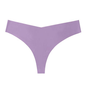Tanga de cintura baja de color liso para mujer, sexy, acanalada, para uso diario, ropa interior femenina de moda económica - Product Image 2