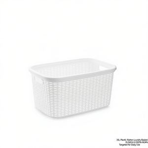 Cesto per Bucato in Rattan Sintetico da 35L, 35.5X53.5, CESTA ROPA, per Uso Quotidiano - Product Image 2