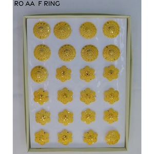 Vintage Gold Plated Adjustable Fashion <b>Ring</b> Jewelry Women Saudi Arabia Wedding <b>Ring</b> Classic Luxurious Gold-Plated Large <b>Rings</b> - Product Image 1