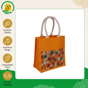 Sacs fourre-tout en jute fabriqués en Inde, de haute qualité, à la dernière mode, avec design sérigraphié, à prix bas, en vente. - Product Image 4