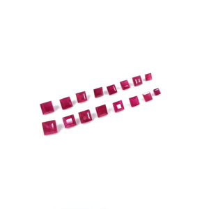 Rubis de Birmanie naturels non traités, carrés calibrés de 5 mm, pierres précieuses de rubis naturelles facettées pour la fabrication de bijoux, prêtes à l'emploi - Product Image 3