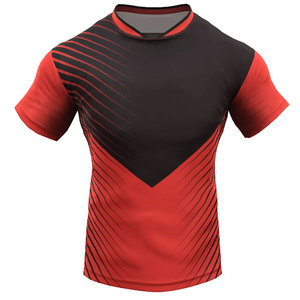 Ensemble de maillots de rugby pour hommes, rayé bleu marine et blanc, manches courtes, polyester respirant, coupe classique, toutes saisons - Product Image 6