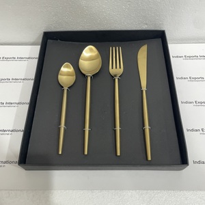 Juego de Cubiertos de Acero Inoxidable de Lujo, Cuchara/Tenedor/Cuchillo/Palillos, Kit Portátil Ligero, Apto para Lavavajillas, Indian IEI 22 - Product Image 1