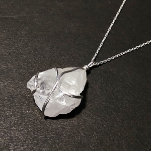 Cristal de Ágata Natural Transparente con Engaste de Bisel, Envuelto en Alambre, Hecho a Mano, Chapado en Plata 925, Estilo Clásico, Regalo para Mujer, Piedra Preciosa - Product Image 5