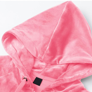 High Quality Custom Logo Velvet <b>Hoodie</b> For Ladies Comfortable Long Sleeve Women Velvet Zipper Hoodies In Low MOQ - Product Image 4
