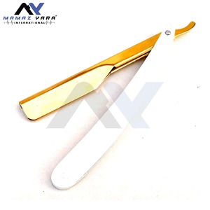 Rasoir de barbier professionnel pliant en acier inoxydable robuste avec verrou coulissant pour rasage de précision du visage en salon - Product Image 6