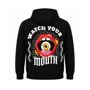 Sweat-shirt à capuche imprimé graffiti « Stressed Out » pour homme, en coton noir, style streetwear, coupe classique, style automne - Product Image 1