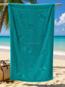 500 GSM 100% Cotton Beach Towel 70 x 140 cm Custom Logo Private Label Wholesale Manufacturer - Product Image 4