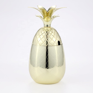 Offre Spéciale – Mug Isotherme en Acier Inoxydable Or Rose 850 ml avec Gravure Ananas – Tasse à Cocktail, Bière, Vin en Cuivre - Product Image 4