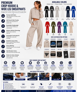 Women's Premium Travel Lounge <b>Set</b> Wide Leg Pants OEM ODM Clothing Manufacturer - Product Image 4