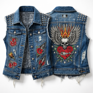 Chaleco Vaquero con Tachuelas Personalizado al por Mayor para Mujer - Pedidos al por Mayor de Calidad Premium, Suministro de Fabricante OEM - Product Image 5