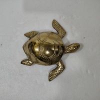 Figurine de tortue en métal, sculpture de tortue, statue d'animal en métal moulé pour décoration de table, décoration de fête