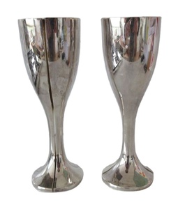 Verres à vin et à cocktails en acier inoxydable avec paille, comprenant des mugs Moscow Mule pour la maison, le restaurant, la table, en métal - Product Image 1